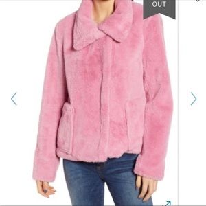 Pink Faux Fur Jacket